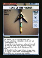 Luck Of The Archer - Custom Card