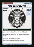 Capricorn’s Favor - Custom Card