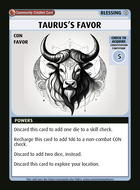 Taurus’s Favor - Custom Card