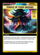 Temple Of Your Dreams - Custom Card