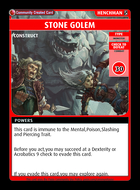 Stone Golem - Custom Card
