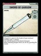 Sword Of Gargow - Custom Card