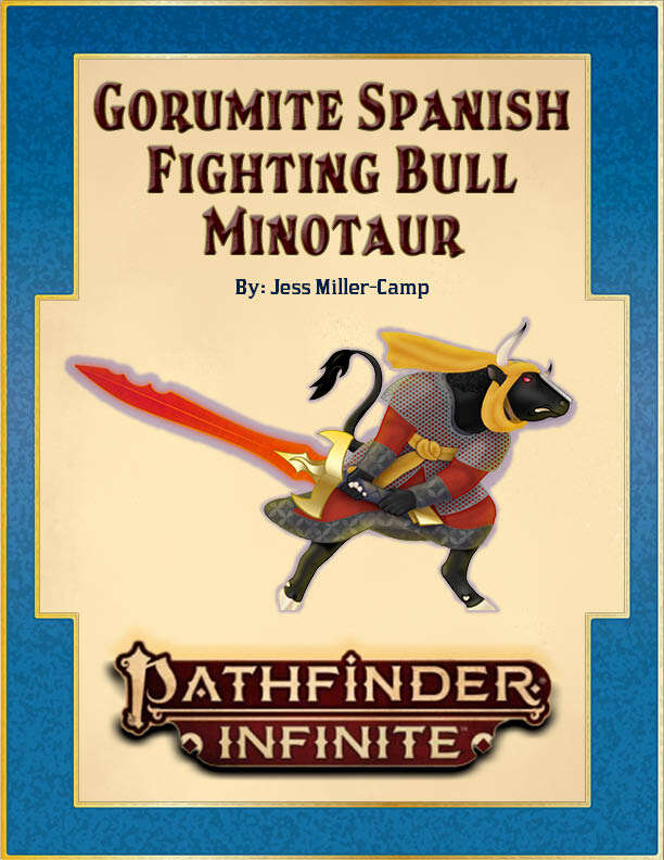 Minotaur Art: Gorumite Spanish Fighting Bull - Paizo | Pathfinder and ...