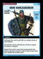 Orik Vancaskerkin - Custom Card