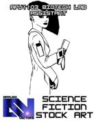 Science Fiction Stock Art: Biotech Lab Assistant