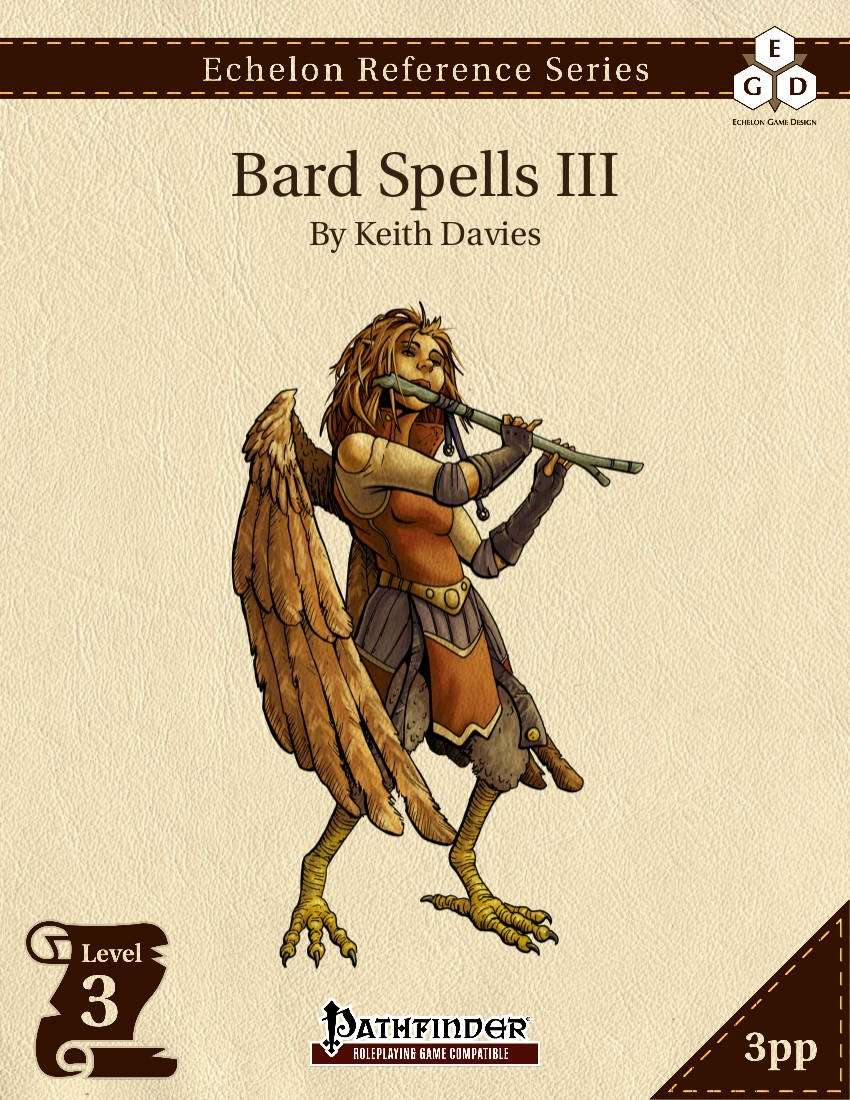 Echelon Reference Series Bard Spells III (3pp+PRD) Echelon Game