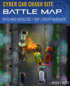 Cyber Car Crash Site - Urban Battle Map
