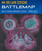 Mi-Go Lair - Sci-fi Battle Map (22x34)