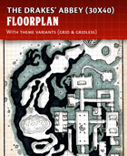 The Drakes' Abbey - Fantasy Floorplan (30x40)