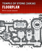 Temple Of Stone - Fantasy Floorplan (20x30)