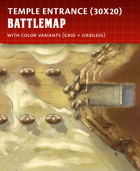 Desert Temple Entrance - Fantasy Battlemap (30x20)
