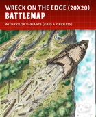 Wreck On The Edge - Fantasy Steampunk Battlemap (20x20)