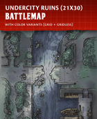 Undercity Ruins - Fantasy Battlemap (21x30)