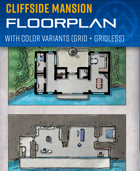 Cliffside Mansion - Modern Sci-fi Floorplan