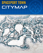 Spaceport Town - Sci-fi Citymap
