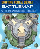 Drifting Portal - Science Fantasy Battle Map (16x16)