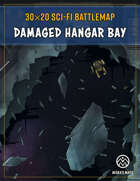 Damaged Hangar Bay - Sci-fi Battle Map (30x20)