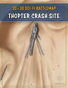 Thopter Crash Site - Sci-Fi Battlemap (30x30)