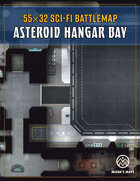 Asteroid Base Hangar Bay - Sci-Fi Battlemap