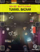 Tunnel Bazaar - Cyberpunk Battlemap