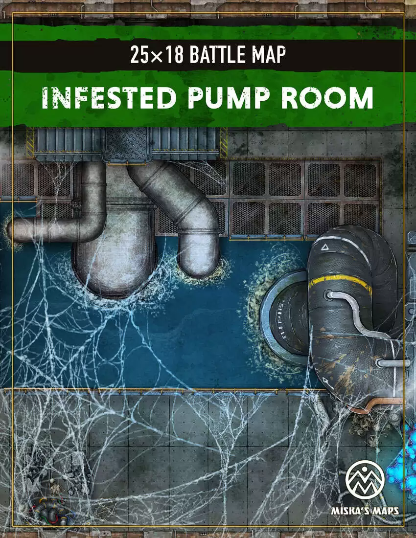 Infested Pump Room - Miska's Maps | Miska's Mythos Maps | DriveThruRPG