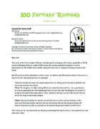 100 Fantasy Rumors