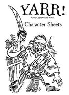 Yarr! Pirate RPG Character Sheets