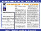 Enemies A to Z: Chaos Factor 2.0