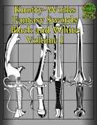 Four Black and White Fantasy Swords [Stock Art]