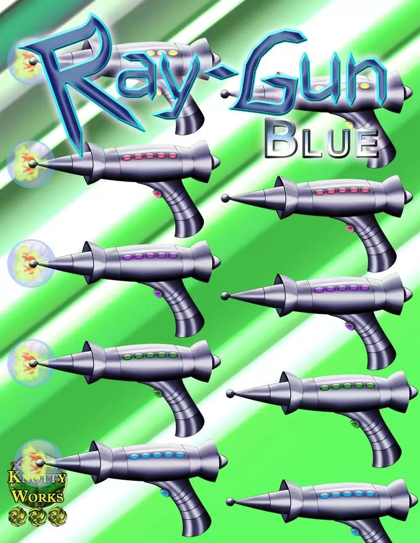 Ray Gun - Blue Set [Stock Art] - The Knotty-Works | Publishing ...