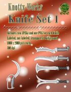 Five Grey scale knives [Stock Art]