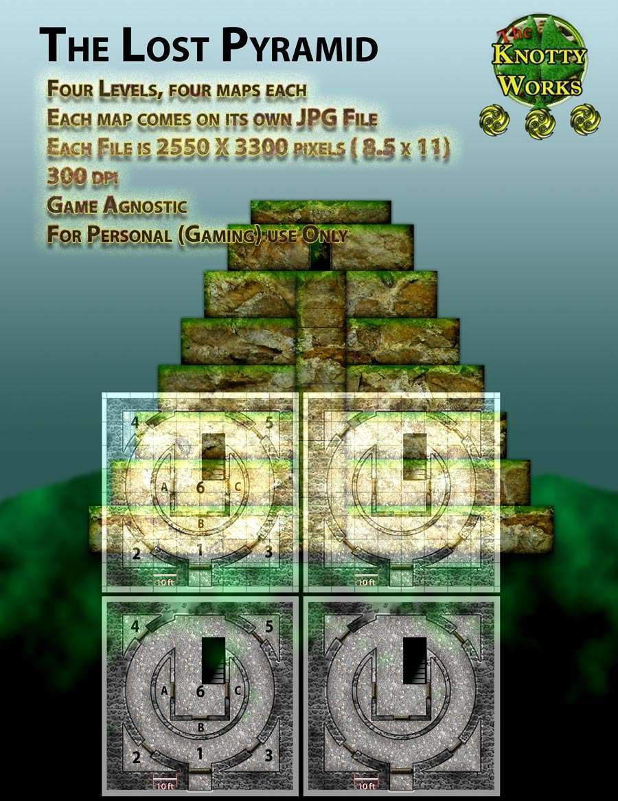 The Lost Pyramid Map Set - The Knotty-Works | DriveThruRPG