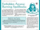 Forbidden Arcana: Burning Spellbooks