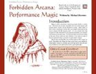 Forbidden Arcana: Performance Magic