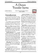 A Dozen Traveler Items