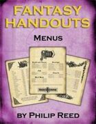 Fantasy Handouts: Menus