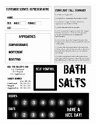 Bath Salts - Character Sheet