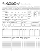 For Gold & Glory Character Sheet (Form Fillable)