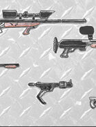 clip art: Weapons locker sci fi guns