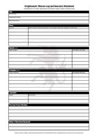 Corporia: Mission Log Worksheet (Form Fillable)