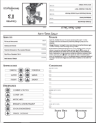 Hunter's Guide Pregenerated Character Sheets - Tent-Style