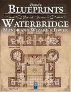 0one's Blueprints Hand Drawn: Waterbridge: Manor and Wizard's Tower