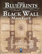 0one's Blueprints Hand Drawn -  Black Wall: Main Gate