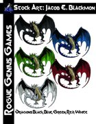 Stock Art: Blackmon Dragons Black, Blue, Green, Red, White