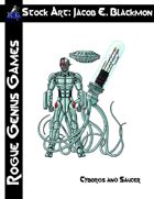 Stock Art: Blackmon Cyborgs and Saucer