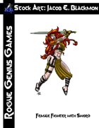 Stock Art: Blackmon Female Fighter with Sword