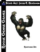 Stock Art: Blackmon Rampaging Ape