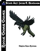 Stock Art: Blackmon Griffon Crow Raccoon