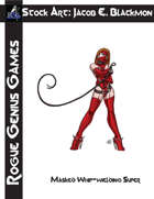 Stock Art: Blackmon Masked Whip-wielding Super