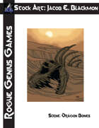 Stock Art: Blackmon Scene: Dragon Bones